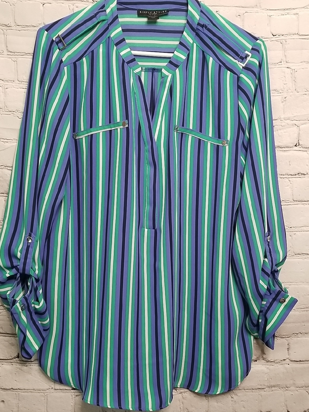 Simply Styled Striped Top Large